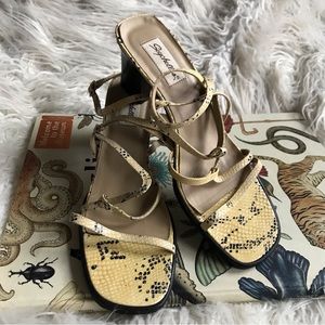 Seychelles Snake‎ Print Strappy Heels